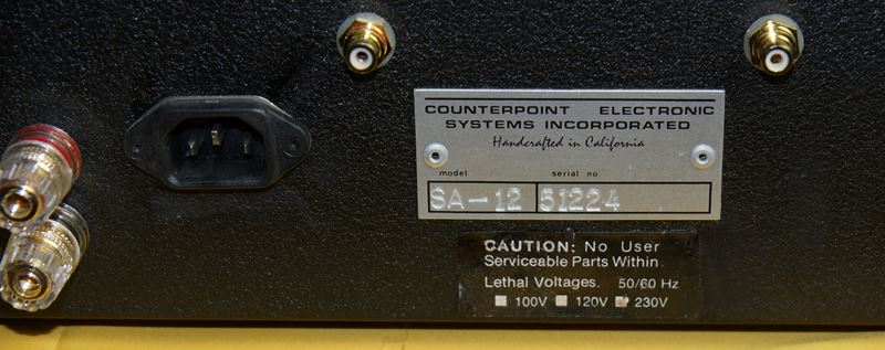 カウンターポイント CounterPoint SA-12 ハイブリッドパワーアンプ